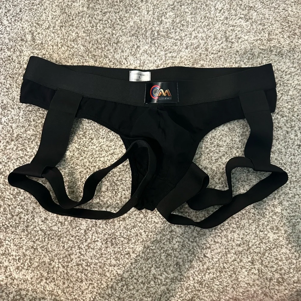 Mens Thick Strap Harness Thong - Picture 3 of 4